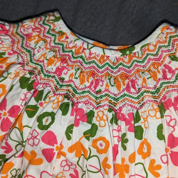 Strasburg Children Floral Smocked Dress  With Slip Sz 24M Fall - Picture 2 of 6